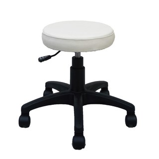 日光生活館 卡蘿簡約旋轉升降圓凳 美容椅 凳子(五色)快速出貨 三種輪子可選, 1個, 白色PP輪