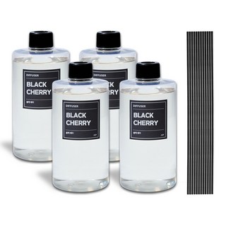 JSP디퓨저 500ML리필액 4개+스틱12개, 클린코튼, 500ml