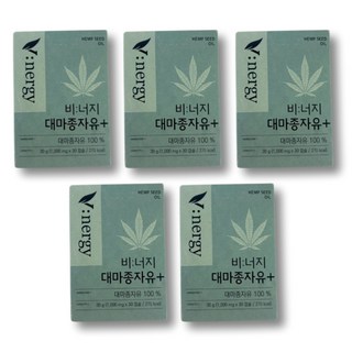 비너지 식물성 대마종자유 플러스 프리미엄 대마 종자 씨유 햄프씨드 오일 HEMPSEED OIL, 30정, 5박스
