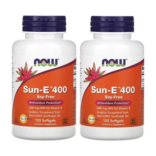 나우푸드 썬-E400 268mg(400IU) 120 소프트젤, 2개, 120정