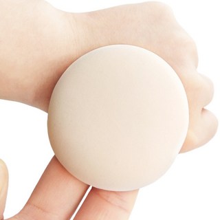 方形粉撲，乾濕兩用，不吃粉，適用於粉底液、散粉, 1個, 02#圓形