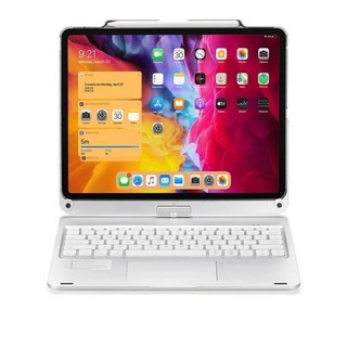 아이패드 키보드 케이스 프로 12.9인치 6세대 2022 5 2021 4세대 3 터치패드 포함, 실버
