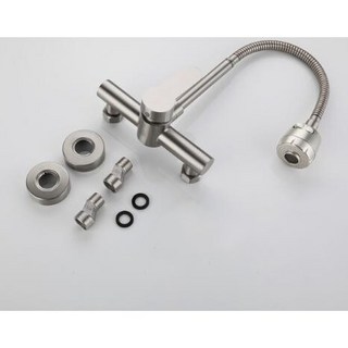 淼瀅精品SUS304不銹鋼, 1個, K3030入牆式冷熱混和萬向旋轉龍頭