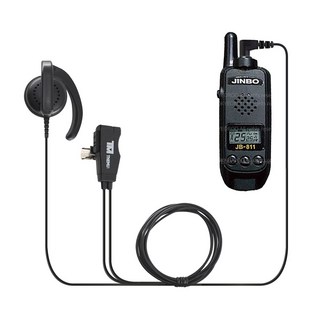 생활무선국 진보 JB-811 무전기용 귀걸이형 더뮤 힐링이어마이크 리시버 인이어 제이콤1핀, 1개