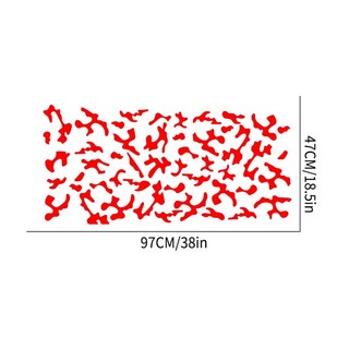 위장 자동차 스티커 레이싱 카모 데칼 양면 바디 문짝 랩 비닐 필름 DIY 스타일링, 03 빨간, 01 97x47CM