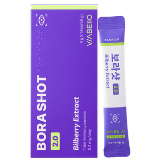 비아벨로 보라샷 2.0 빌베리 루테인 눈건강 건강기능식품, 1박스, 14회분