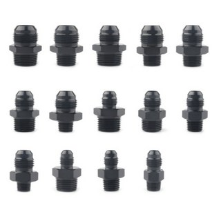 AN3/AN4/AN6/AN8/AN10/AN12 수 플레어 - 1/4 "1/8 3/8 1/2 3/4 NPT 파이프 피팅 어댑터 알루미늄 스트레이, 01 AN3to1 8NPT