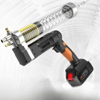 충전 전동 구리스 건 자동 주입기 무선 휴대용 충전식 그리스 펌프 대용량, 배럴 오일 배터리1 충전기, 1개