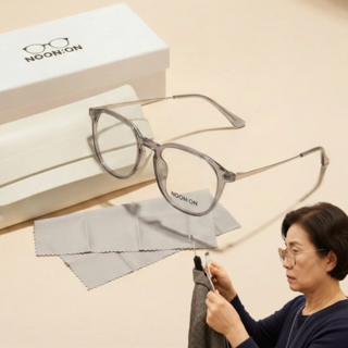 눈온안경 50대 60대 중장년 블루라이트 차단 클리어테 안경 세트