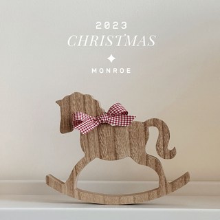 氛圍裝飾小木馬擺件，桌面家居擺台裝飾，客廳餐廳茶几書房氛圍感裝飾，簡約風格拍照道具, 1個, 小木马摆件（高14cm宽18cm）