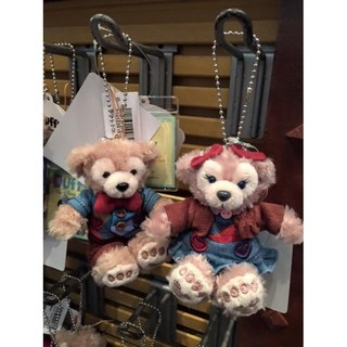 情人節限定 達菲熊 雪莉玫 畫家貓 坐姿珠鍊手機吊飾娃娃 禮物, 1個