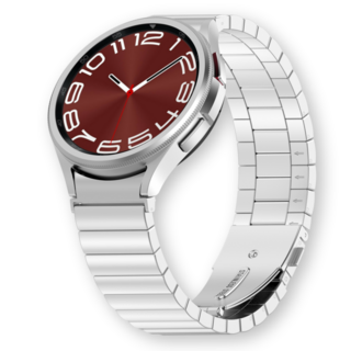 갤럭시워치 7 6 5 4 스트랩 메탈 링크브레이슬릿 시계줄 밴드 줄, 티타늄그레이, 1개