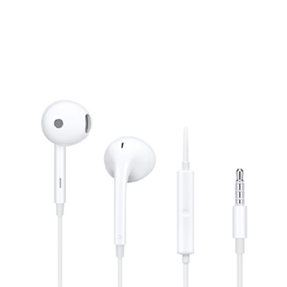 OPPO 3.5mm 線控耳機 符合人體工學, 白色, 適用OPPO 半入耳式 3.5mm 線控耳機 符合人體工學  盒裝