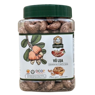 Ba Tu 四婆 越南帶皮腰果 原裝進口 口感香脆 健康零食, 400g, 5個