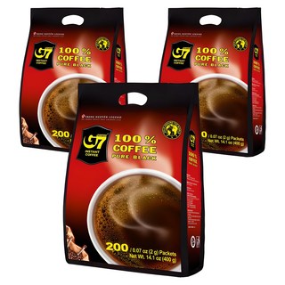 G7 速溶黑咖啡, 2g, 200包, 3袋