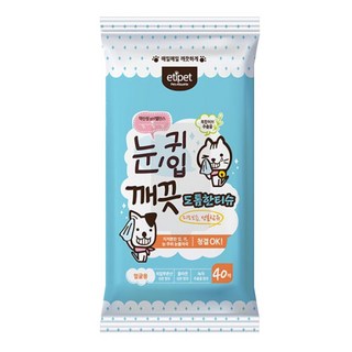 고양이의 손 발 엉덩이를 깨끗하게 해주는 고양이 전용 세정 물티슈, 6개, 손발엉덩이깨끗 40매 x6
