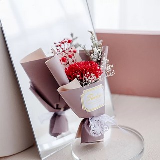 小束乾燥花 居家裝飾 辦公室擺設 乾燥花束 拍照道具, 紅康乃馨