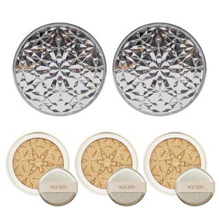 에이지20S 에이지투웨니스 최신상 쿠션 3D 터치 하이 커버 쿠션, 1개, 3D 실버 21호 본품2개 리필3개