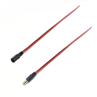 15 10 조각 남성 여성 DC 전원 커넥터 TV 카메라 5V 12V 5.5x2.1mm 와이어 케이블 플러그 어댑터 5050 2835, 08 1 pair