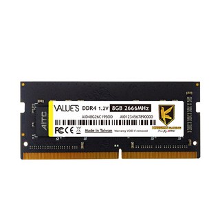 AITC Value S DDR4 SODIMM 筆記型記憶體 8GB 2666 (終身保固), 1個