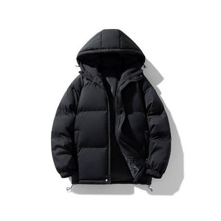 秋冬男款防風防水保暖連帽羽絨外套，大尺碼休閒運動鋪棉防寒大衣