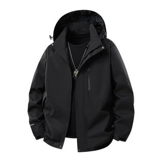 防潑水休閒外套 可拆卸帽子