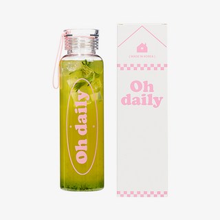 오데일리 해피 피트니스 스트랩 보틀 스포츠 운동 물병 1개 (2COLOR), 500ml, PINK(strawberry yogurt)