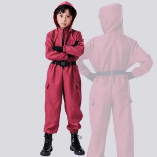 의상 진행요원 핑크맨 숄저 파티 가면 할로윈복장 옷 오겜 일꾼 파티코스튬