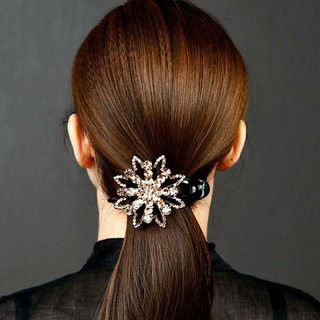 1+1 연꽃 큐빅핀 집게핀 반묶음 올림머리 반머리 왕꽃 플라워 헤어핀