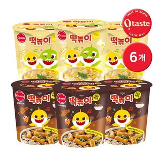 기타 농심태경 핑크퐁 아기상어 떡볶이 / 짜장맛 3개 + 크림맛, 6개