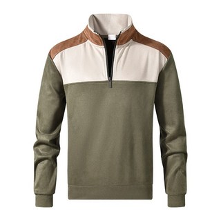 時尚潮流拼接翻領男士衛衣