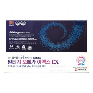 [약국정품] 일양약품 알티지 오메가3 이엑스 rTG OMEGA-3 EX 120캡슐, 120정, 1개
