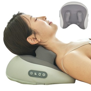 휴리아 목 어깨 안마 엑스 찜질 베개 마사지기 무선 온열 지압 승모근, HB-005