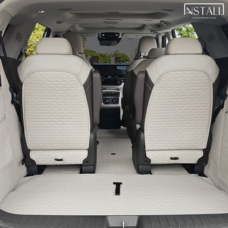 리노 가죽 시트백커버 더뉴카니발 4세대 페이스리프트, 9인승 2열 (통풍시트 무)/코튼베이지, 1세트