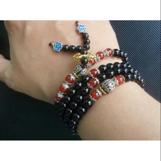 畫意坊 黑瑪瑙 長壽之石 6mm 108珠 唸珠 風水 宗教, 1個