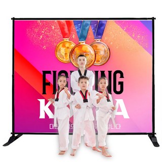 포토월 백월 대형 포토존 현수막 거치대 배너 제작 실사출력, 1개, 프리미엄 현수막 프레임