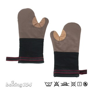 DG 耐熱手套 耐熱250度 14/16吋 厚棉棉布皮革加強 烤箱隔熱手套, 1個