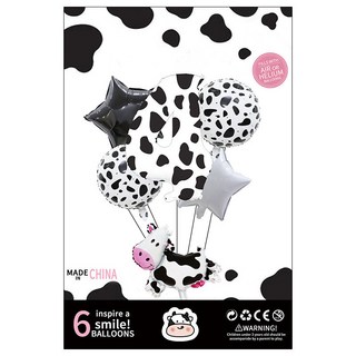 小宇宙精選KP 40寸奶牛數字氣球套餐，兒童生日派對裝飾鋁膜氣球，可愛造型派對佈置, 1個