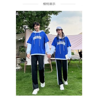 情侶裝2022秋季新品男女學生合唱團演出服情侶裝衛衣套頭班服運動套裝