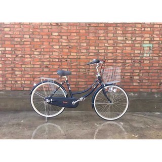 일본자전거 클래식 스타일 남녀공용 감성 경량 출퇴근, 2. 단일 속도, A. 24인치, K. 네이비 블루 전기 램프