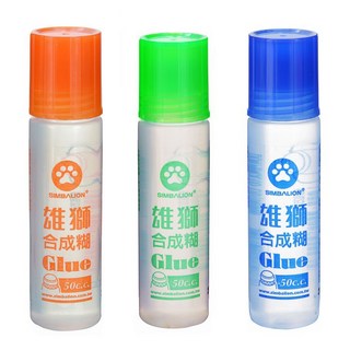 雄獅SIMBALION HG-50/1 合成糊 膠水 50cc (24瓶入)超值組，黏性強，安全無毒, 1個