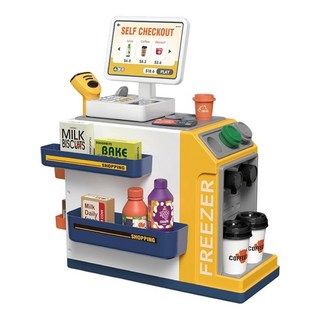 兒童聲光超市收銀機玩具, 黃色