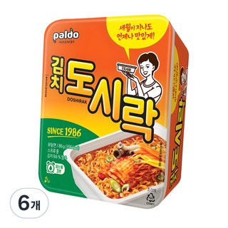 팔도 김치 도시락 86g, 6개