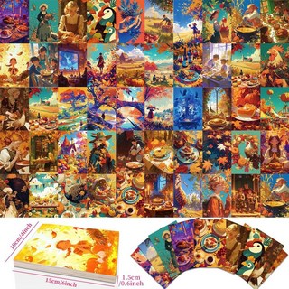 嗨購 感恩節秋季豐收節日臥室客廳牆面卡片明信片50張, 1個, T01042195