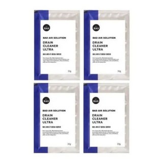 바스 울트라 배수구 클리너 4개입 개수대 냄새 제거 화장실 싱크대 하수구 세면대 청소, 4개