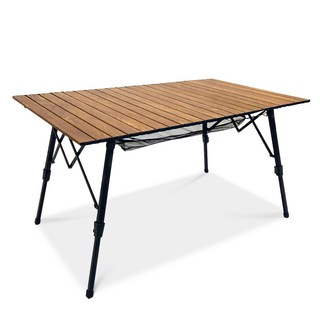 Krobus 高度調節鋁合金蛋捲桌 CLOT-002, 木紋