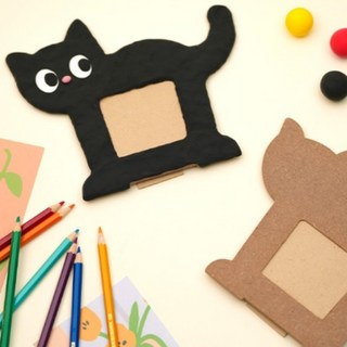 귀여운 고양이 액자 꾸미기 만들기 어린이 미술 체험 재료, 상세페이지 참조
