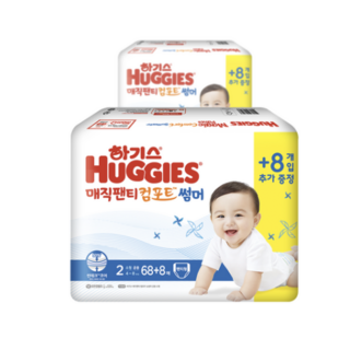 하기스 2021 매직팬티 뉴컴포트 썸머 팬티형 공용 소형 2단계 (4~8kg), 456매