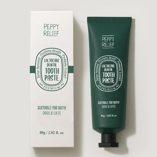 페피릴리프 유산균케어 치석제거 강아지 고양이 치약 그린애플향, 1개, 80g