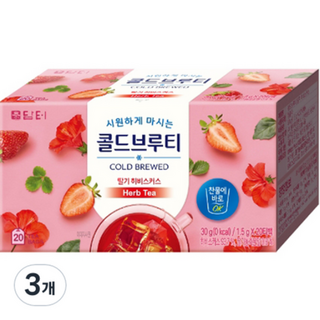 담터 콜드브루티 딸기히비스커스, 1.5g, 20개입, 21개